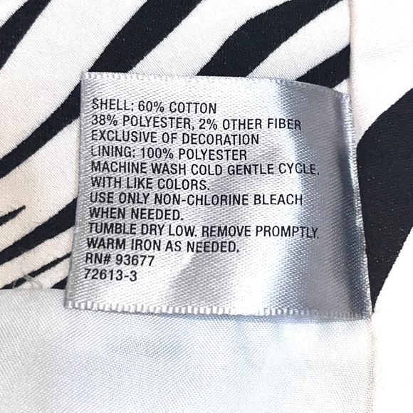 🦓 Worthington box pleat skirt, zebra stripe pattern, zipper on side, lined - Picture 11 of 11